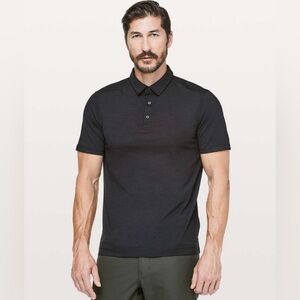 Lululemon Evolution Short Sleeve Polo in Black | Size L